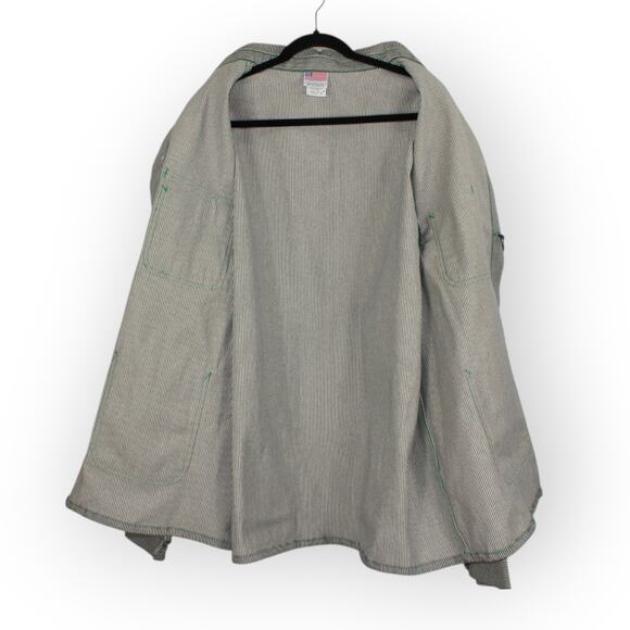 XL PointerBrand LCKing HickoryStripe ChoreCoat DoubleNeedle GreenStitch USA - Picture 11 of 16